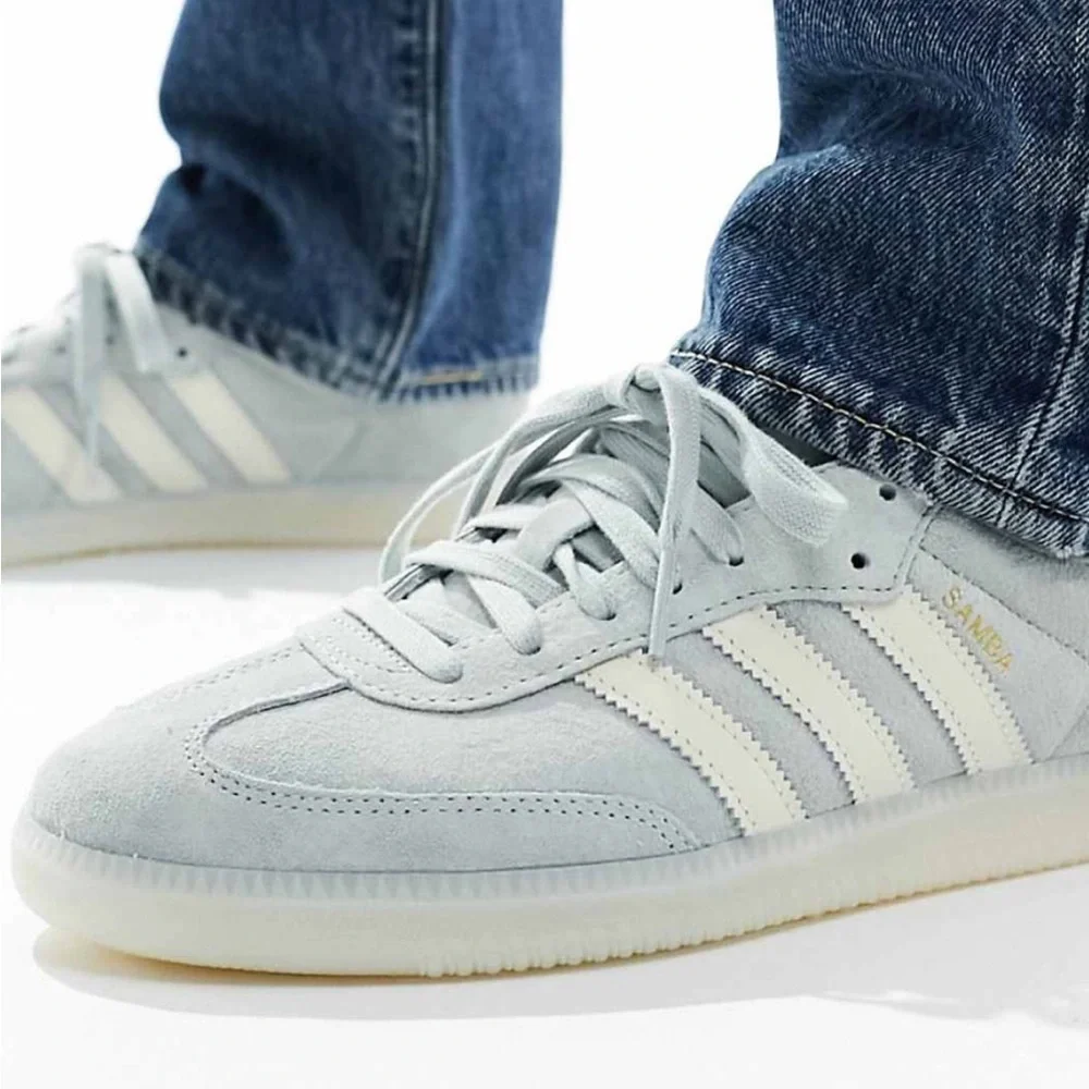 Adidas Orginals Samba chalk and silver, brand new in a box, size men 5 - Picture 4 of 12